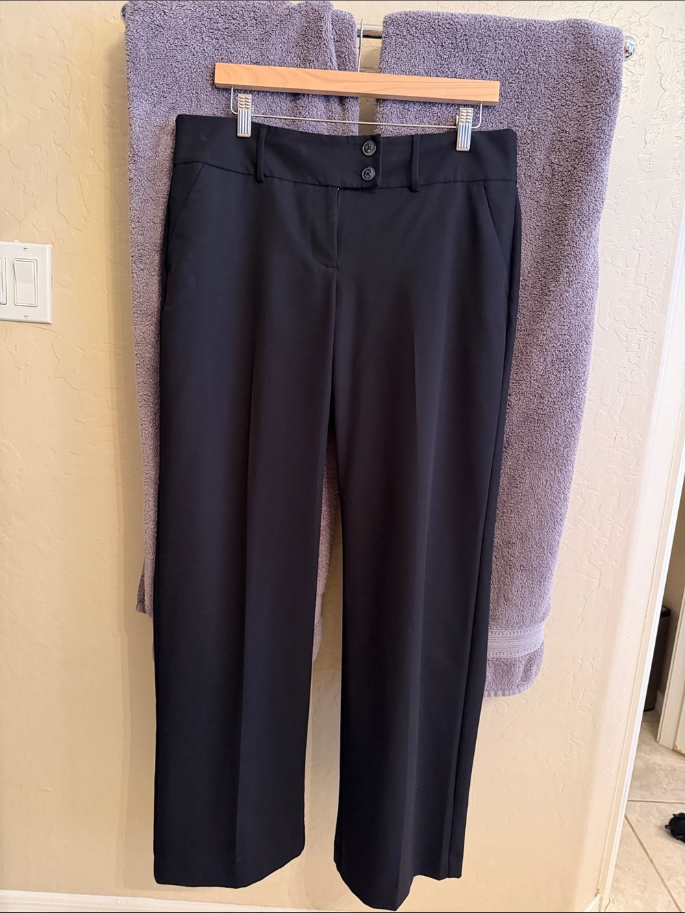 Apt. 9 Black Straight-Leg Dress Trousers